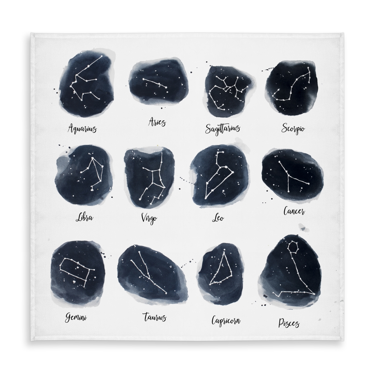 Picture of Begin Home Decor C1TC5858QKSDHR 58 x 58 in. Blue Constellations Zodiac Tablecloth - Indoor & Outdoor Decor