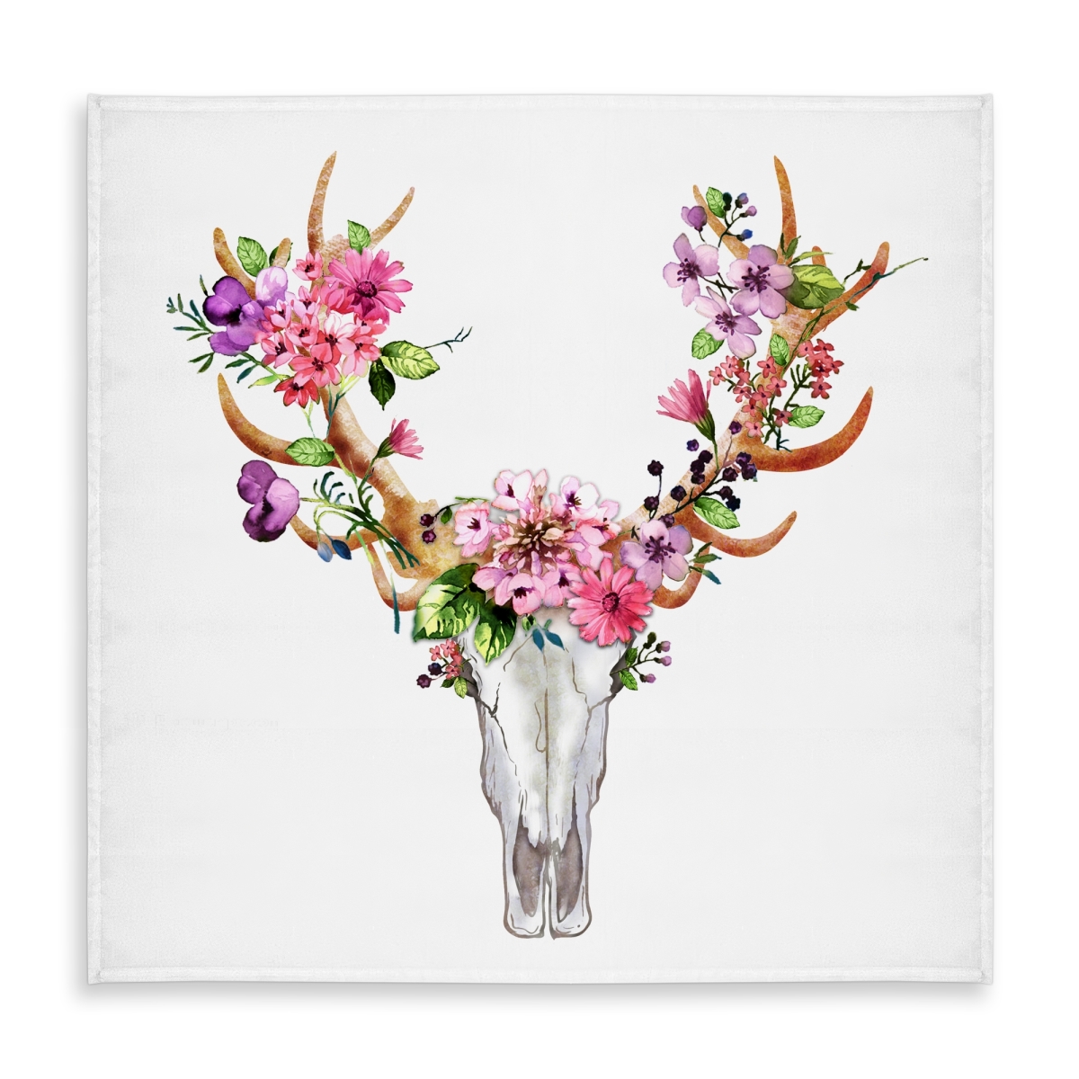 Picture of Begin Home Decor C1TC58588RNJYT Rustic Deer Skull Tablecloth - Indoor & Outdoor Home Decor - 58 x 58 in.
