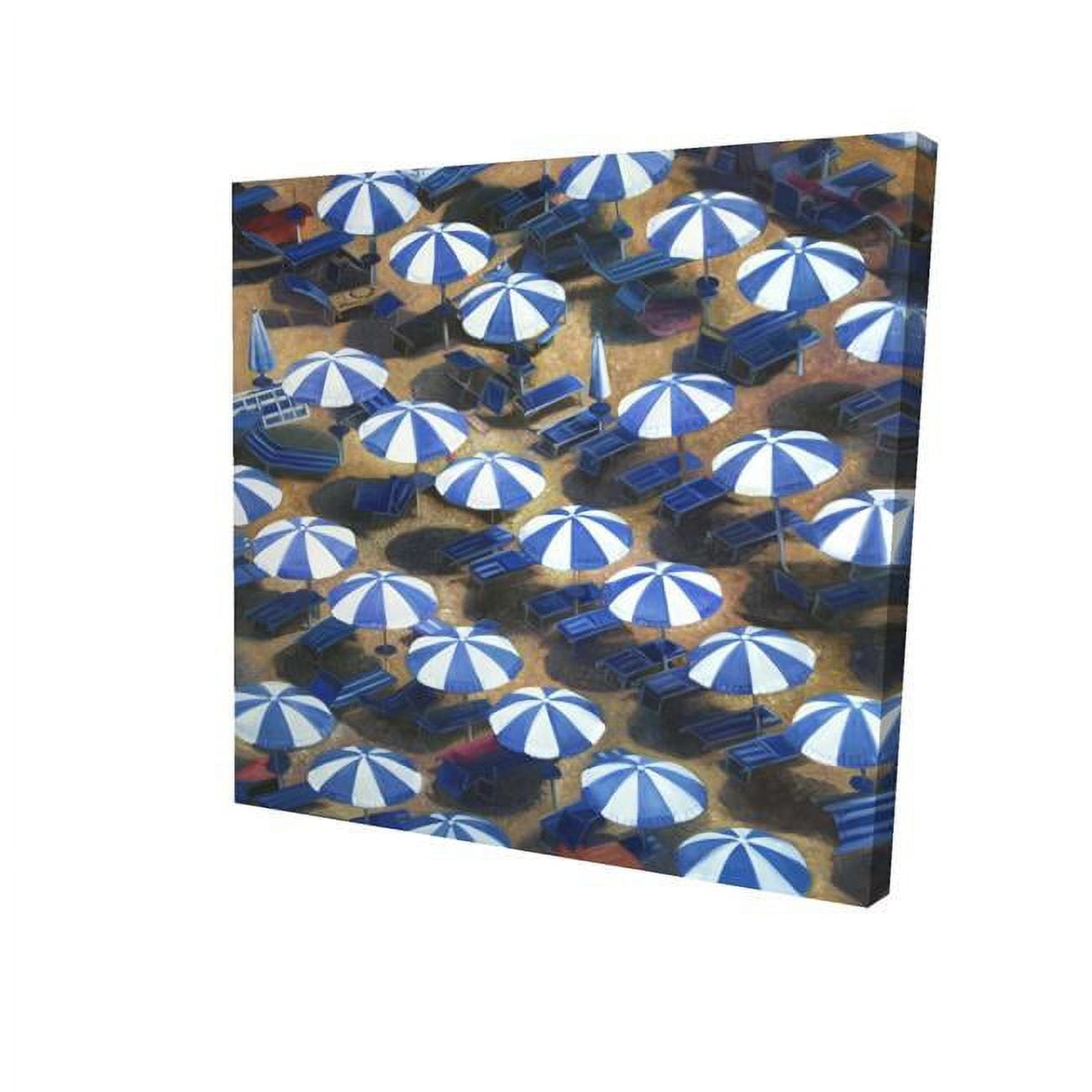 8 x 8 in. Beach Umbrellas-Print on Canvas