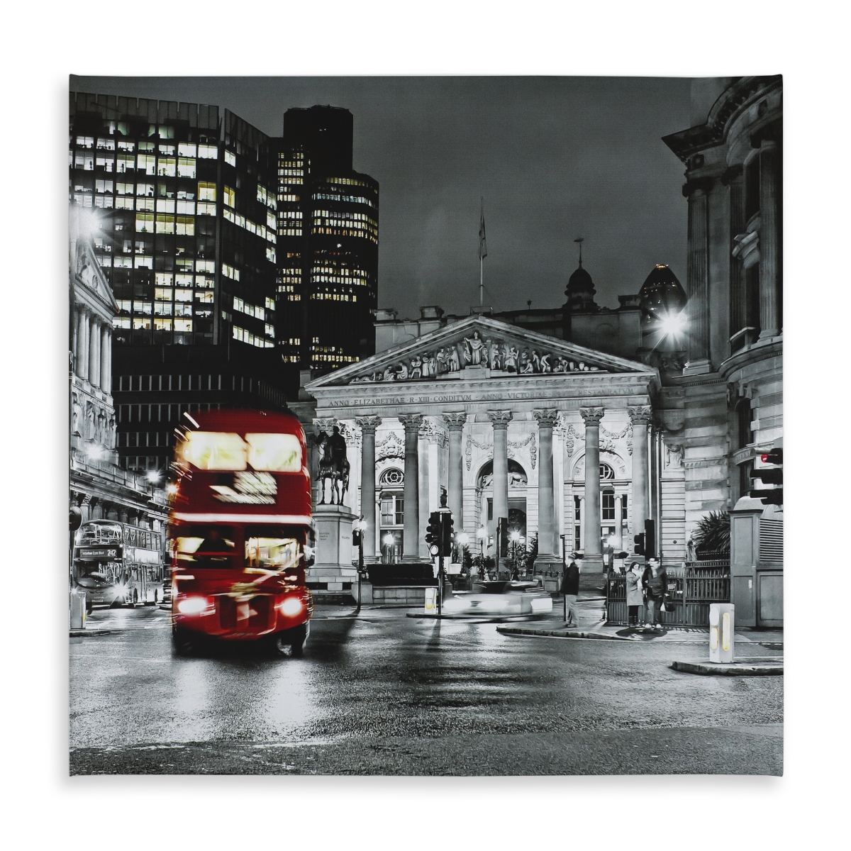Picture of Begin Home Decor C1TC5858MJ22GP 58 x 58 in. Gray Hyperrealist Tablecloth - Grayscale Pantheon - Red Bus Design