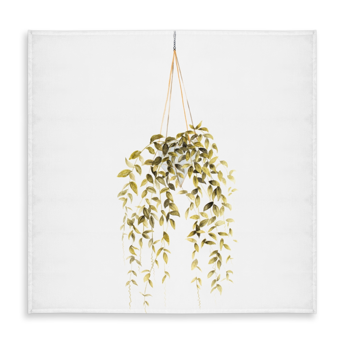 Picture of Begin Home Decor C1TC5858JWQCPY 58 x 58 in. Green Floral Botanical Tablecloth - Hanging Plant Home Decor