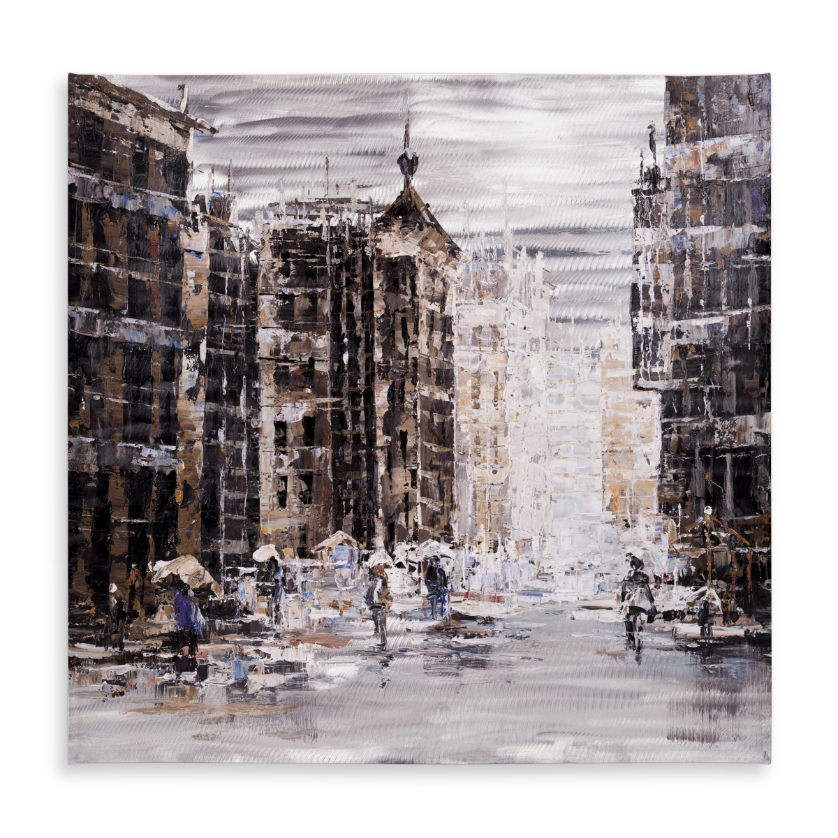 Picture of Begin Home Decor C1TC58581U1CEZ 58 x 58 in. Industrial Abstract City Tablecloth - Indoor & Outdoor Decor
