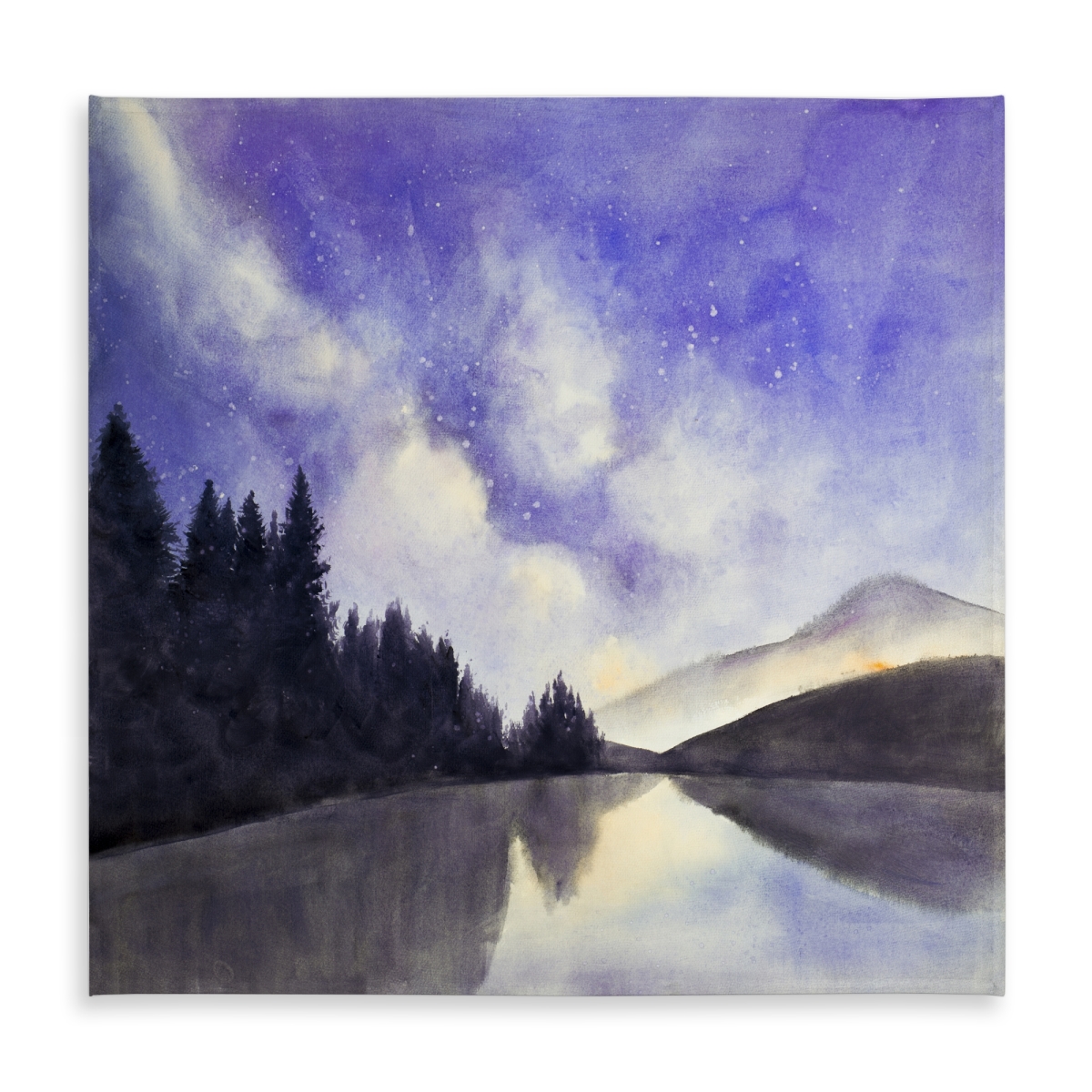Picture of Begin Home Decor C1TC5858KQZB7I 58 x 58 in. Starry View on the Lake Tablecloth - Indoor & Outdoor Decor