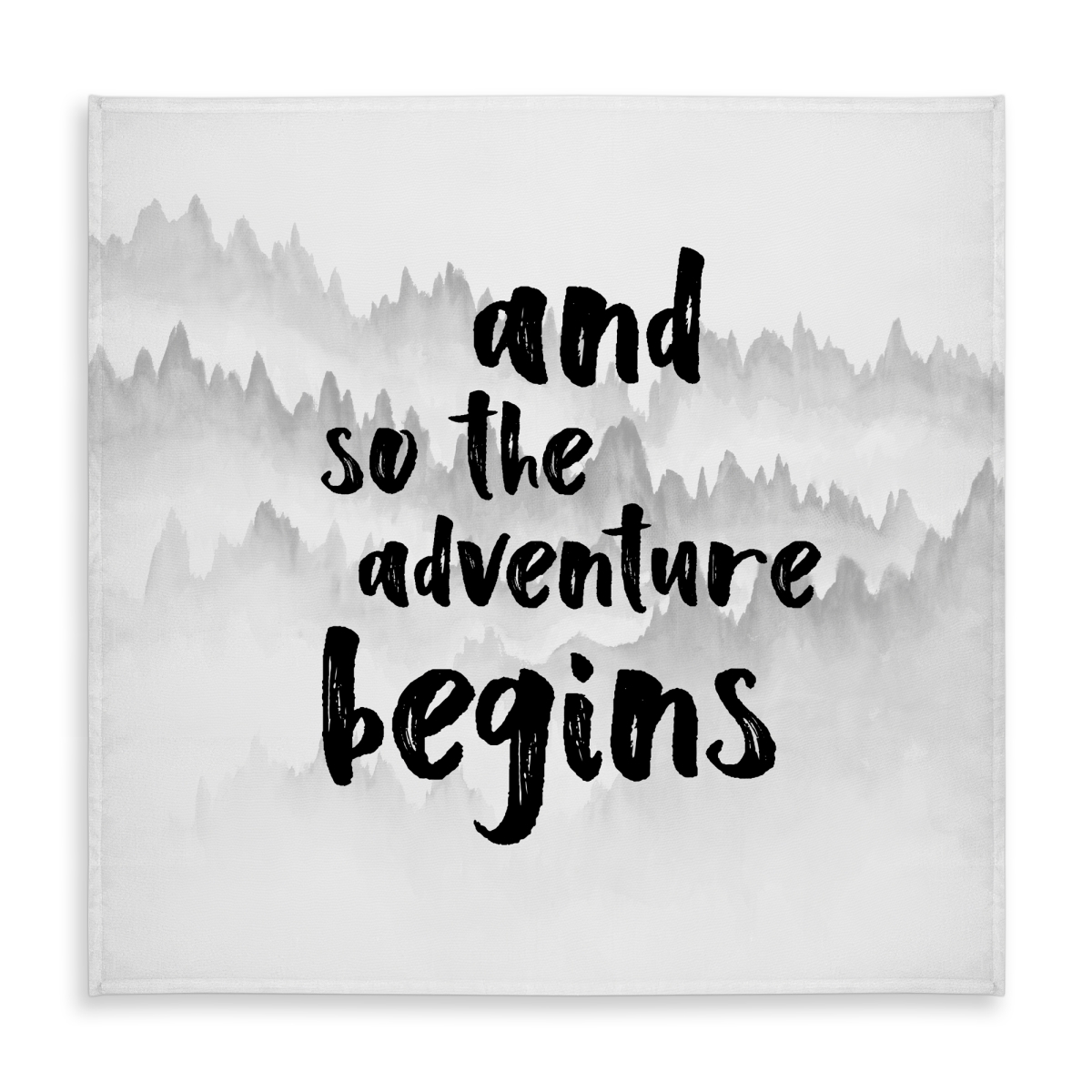 Picture of Begin Home Decor C1TC5858R1SSTW 58 x 58 in. And So the Adventure Begins Mountains Tablecloth - Home Decor