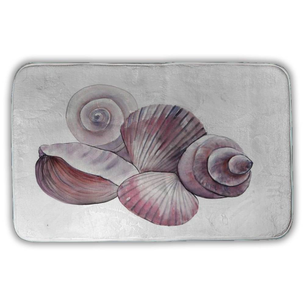 5930-2134-CO129 21 x 34 in. Seaside Shells Bathroom Sea Coastal Bath Mat - Home Decor