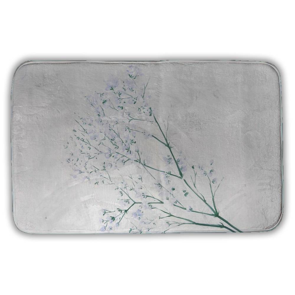5930-3421-FL325 21 x 34 in. Floral & Botanical Bath Mat - Bouquet of Flowers Babys Breath