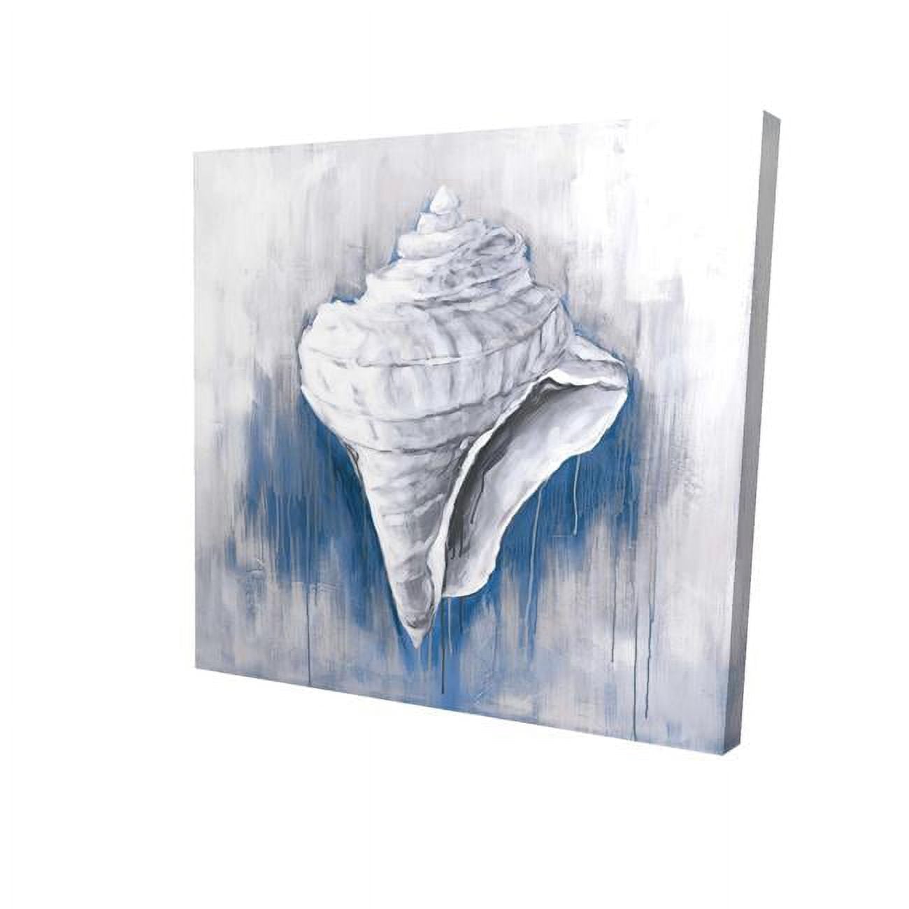 8 x 8 in. Blue Conical Shell-Print on Canvas