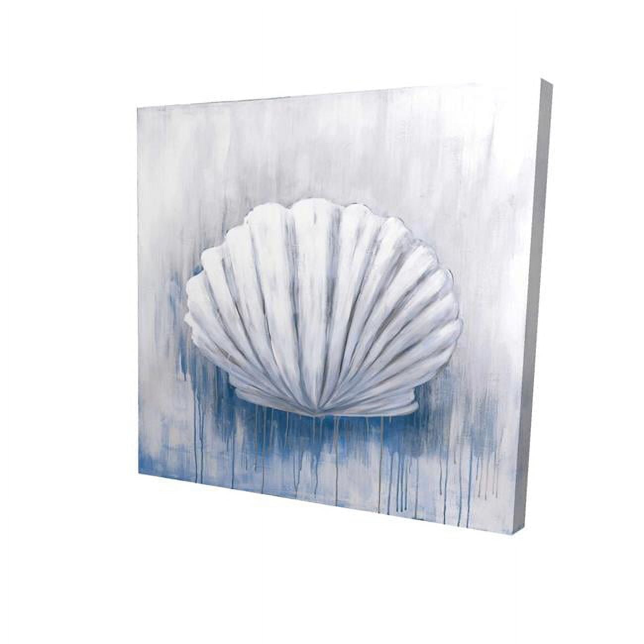 8 x 8 in. Blue Feston Shell-Print on Canvas