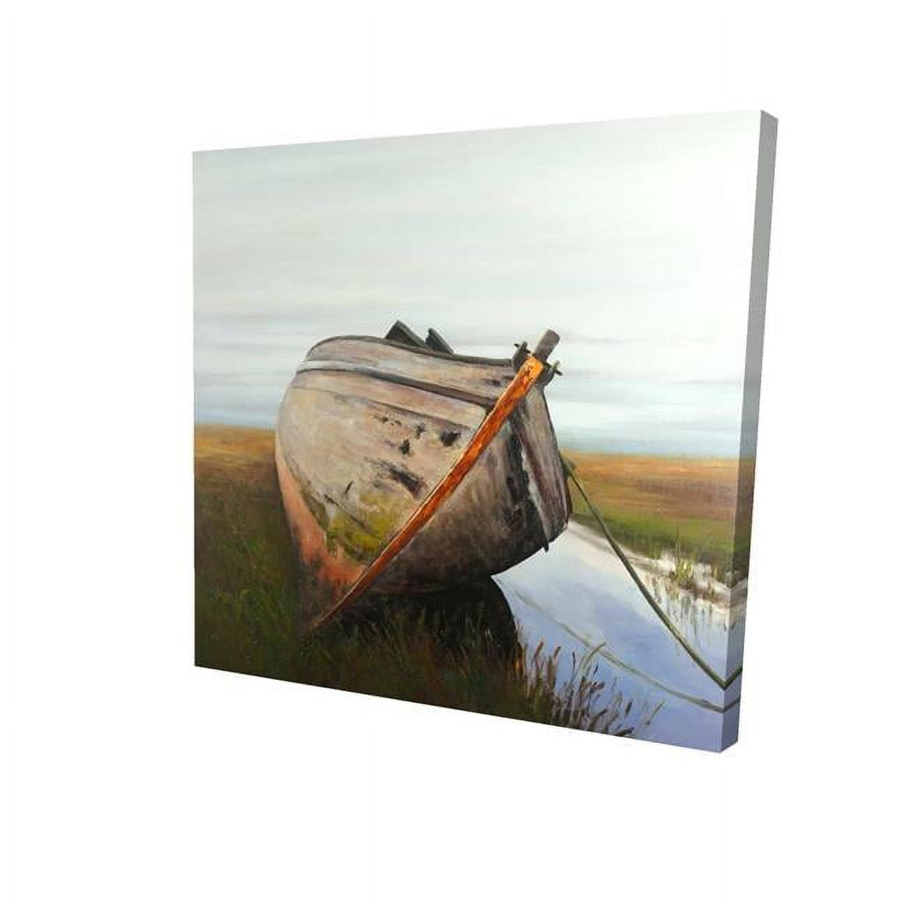 8 x 8 in. Old Abandoned Boat In A Swamp-Print on Canvas