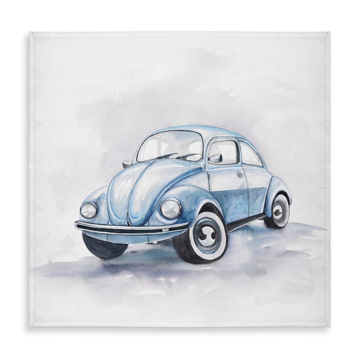 Picture of Begin Home Decor C1TC5858A61M4J 58 x 58 in. Beetle Blue Car Tablecloth - Indoor & Outdoor Bedroom Decor