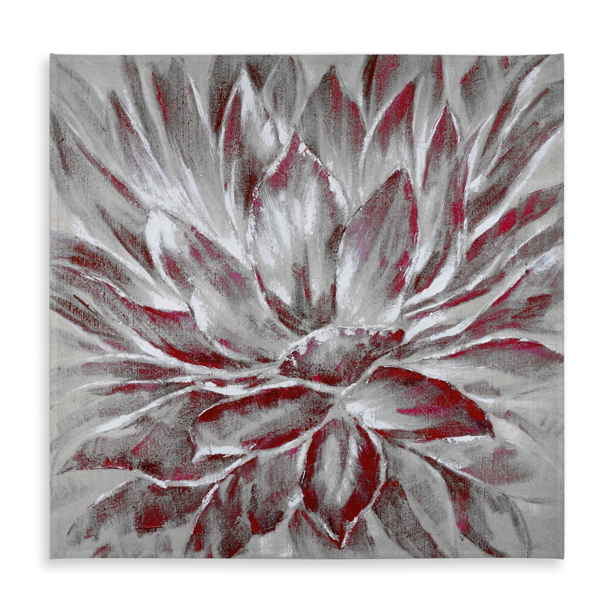 Picture of Begin Home Decor C1TC5858JY4GWN 58 x 58 in. Red & Gray Flower Tablecloth - Indoor & Outdoor Home Decor