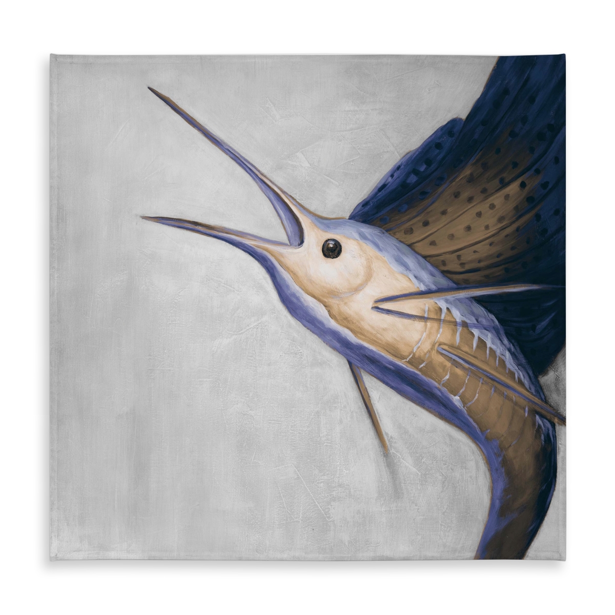 Picture of Begin Home Decor C1TC5858O0SAKT 58 x 58 in. Gold Swordfish Tablecloth - Wildlife Marine Decor for Home