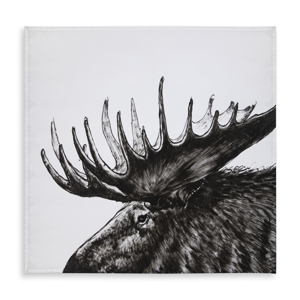 Picture of Begin Home Decor C1TC5858Q261TL 58 x 58 in. Moose Plume Rustic White Tablecloth - Indoor Outdoor Decor
