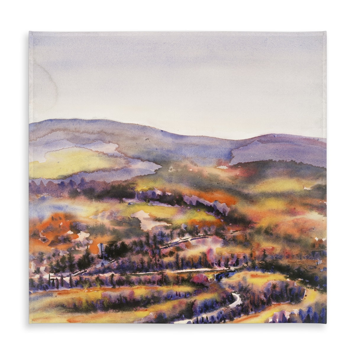 Picture of Begin Home Decor C1TC5858CI94F4 58 x 58 in. Beautiful Hills Tablecloth - Indoor & Outdoor Home Decor