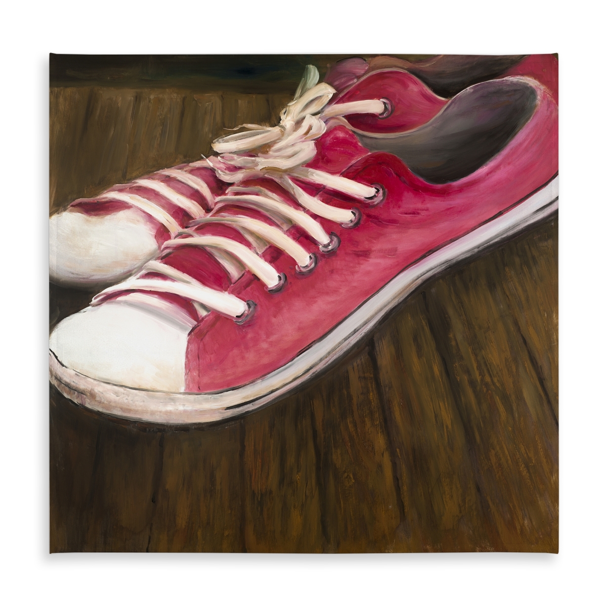 Picture of Begin Home Decor C1TC5858IAP8BP 58 x 58 in. Pink Sneakers Brown Tablecloth - Indoor & Outdoor Home Decor