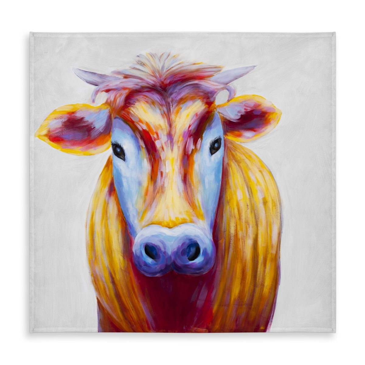 Picture of Begin Home Decor C1TC5858TFKOAC 58 x 58 in. Colorful Country Cow Indoor & Outdoor Tablecloth - Home Decor