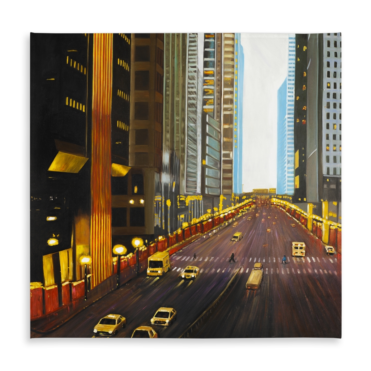 Picture of Begin Home Decor C1TC5858RO9QHG 58 x 58 in. Scenic Blue Cities Tablecloth - York City 9Th Street Decor