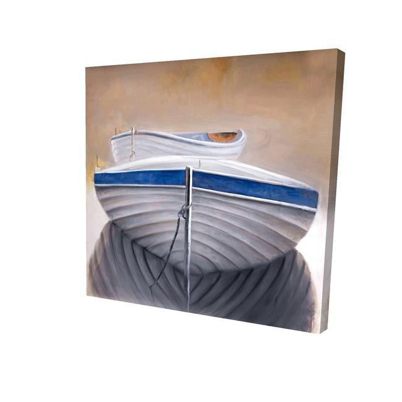 8 x 8 in. Two Canoe Boats-Print on Canvas