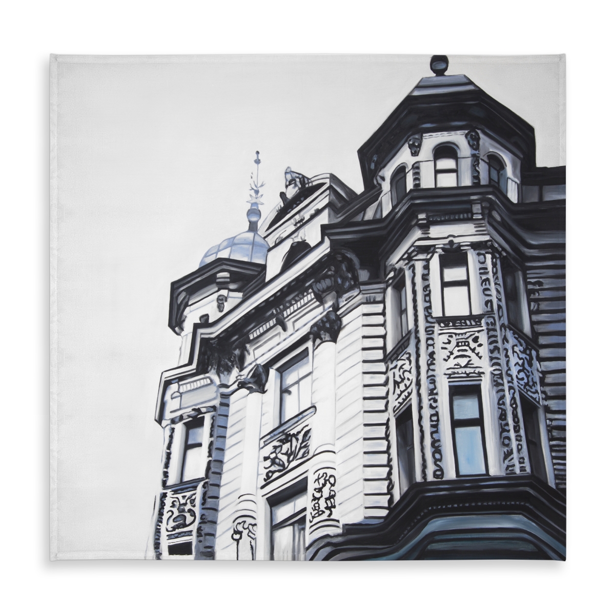 Picture of Begin Home Decor C1TC58588ALABG 58 x 58 in. Blue Monochrome Tablecloth - Historic Apartment Home Decor