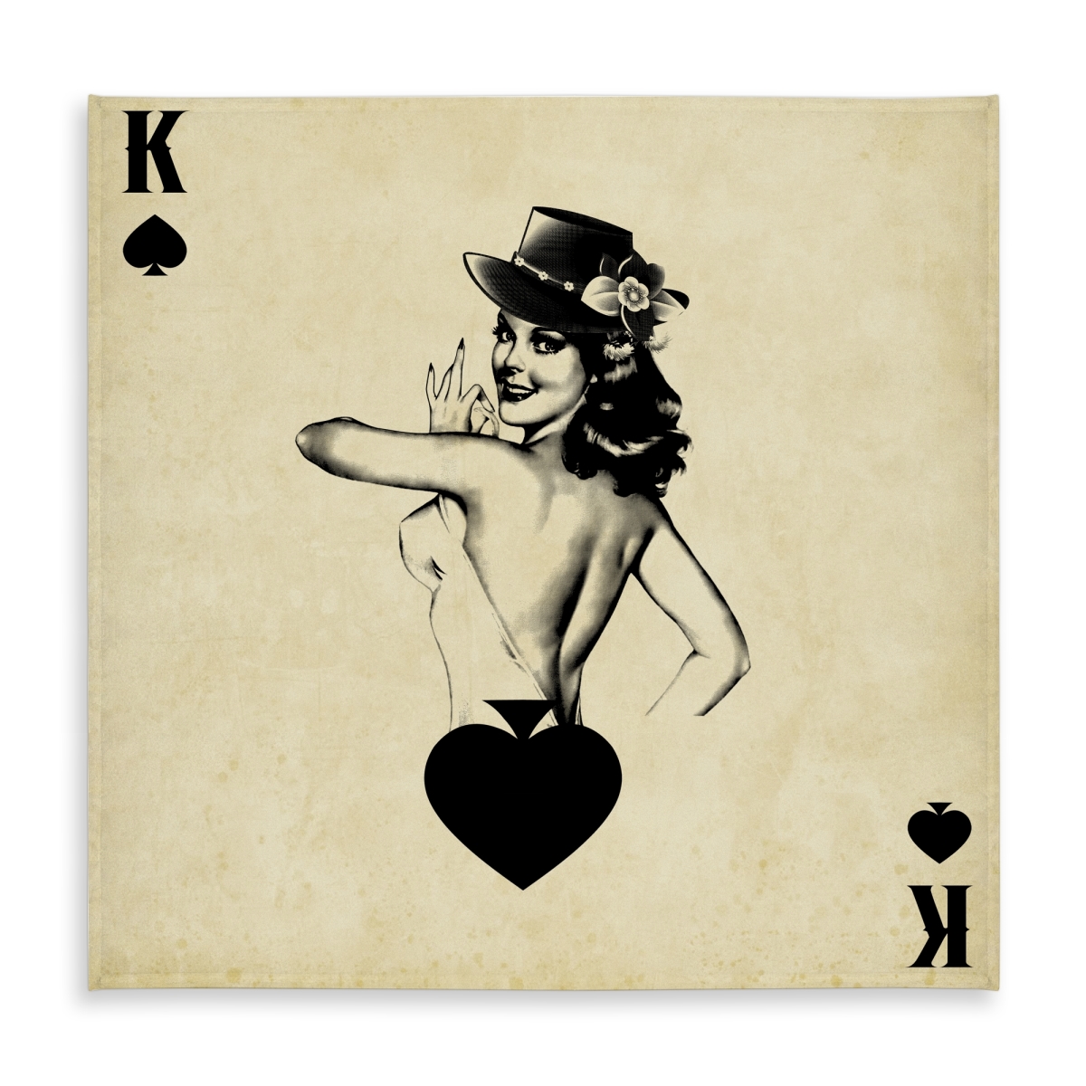 Picture of Begin Home Decor C1TC5858L743H4 58 x 58 in. King of Spades Tablecloth - Man Cave Decor - Indoor & Outdoor