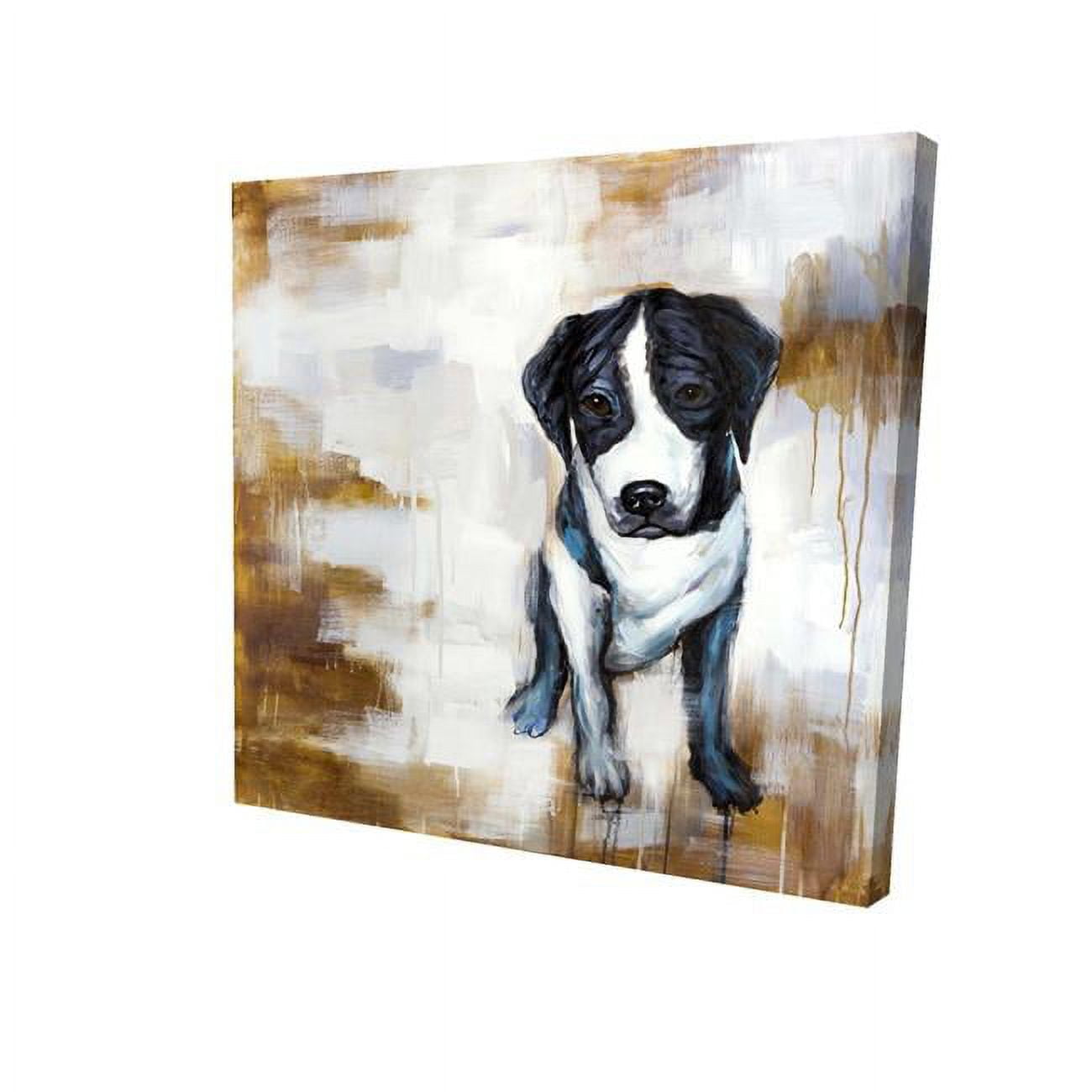 16 x 16 in. Sitting Dog-Print on Canvas