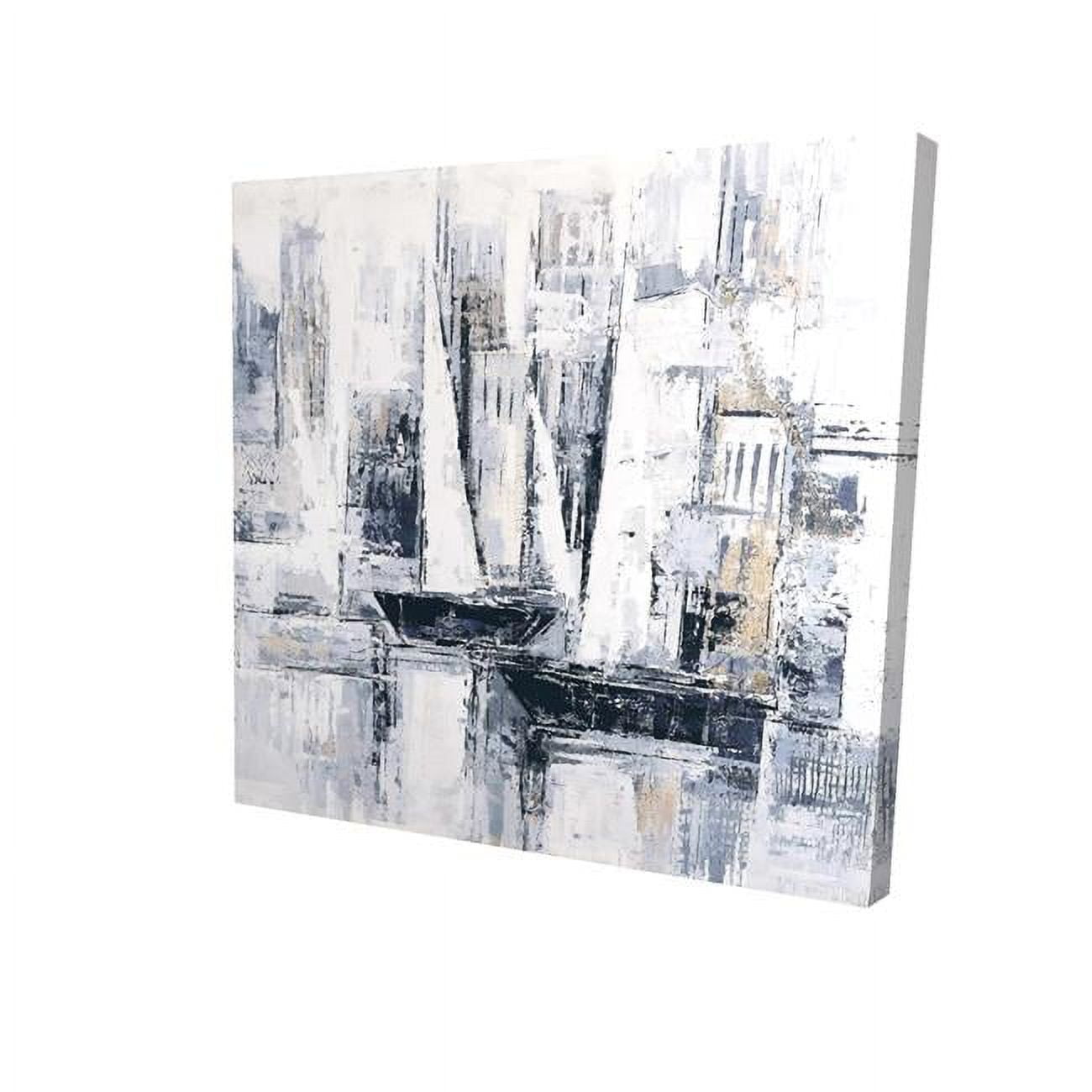 8 x 8 in. Industrial Style Sailboats-Print on Canvas