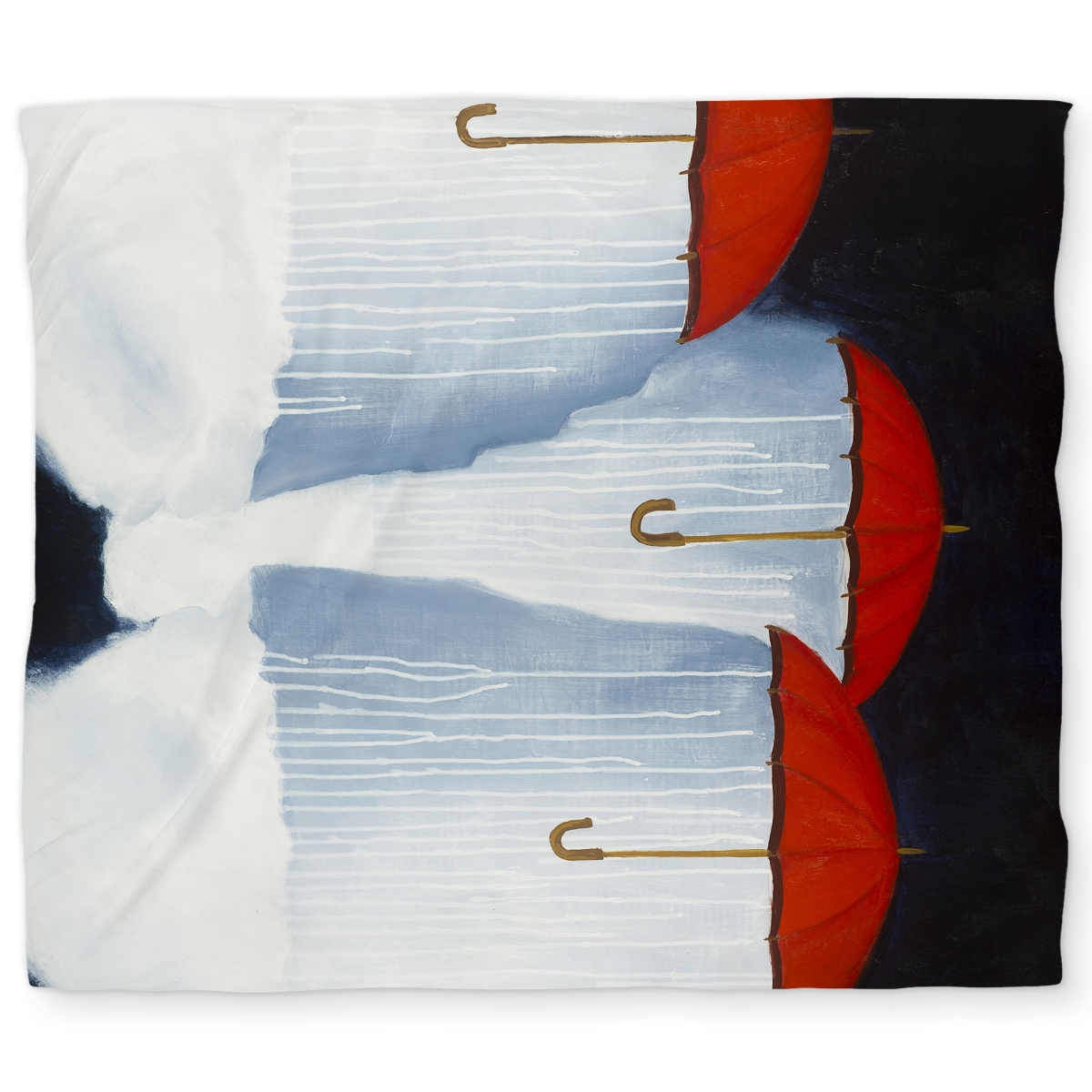 C1DCKSW0LVY6XD Upside Down Umbrellas - Object Red King Size Duvet Cover - Home Decor