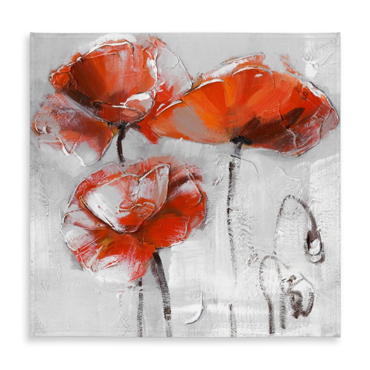 Picture of Begin Home Decor C1TC5858OAYOGP 58 x 58 in. Red Floral Botanical Tablecloth - Indoor Outdoor Home Decor