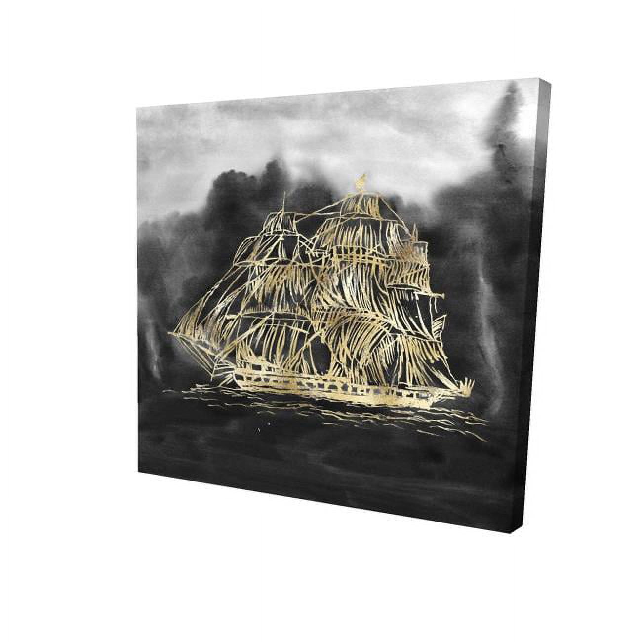8 x 8 in. Illustration of A Old Sailing Ship-Print on Canvas