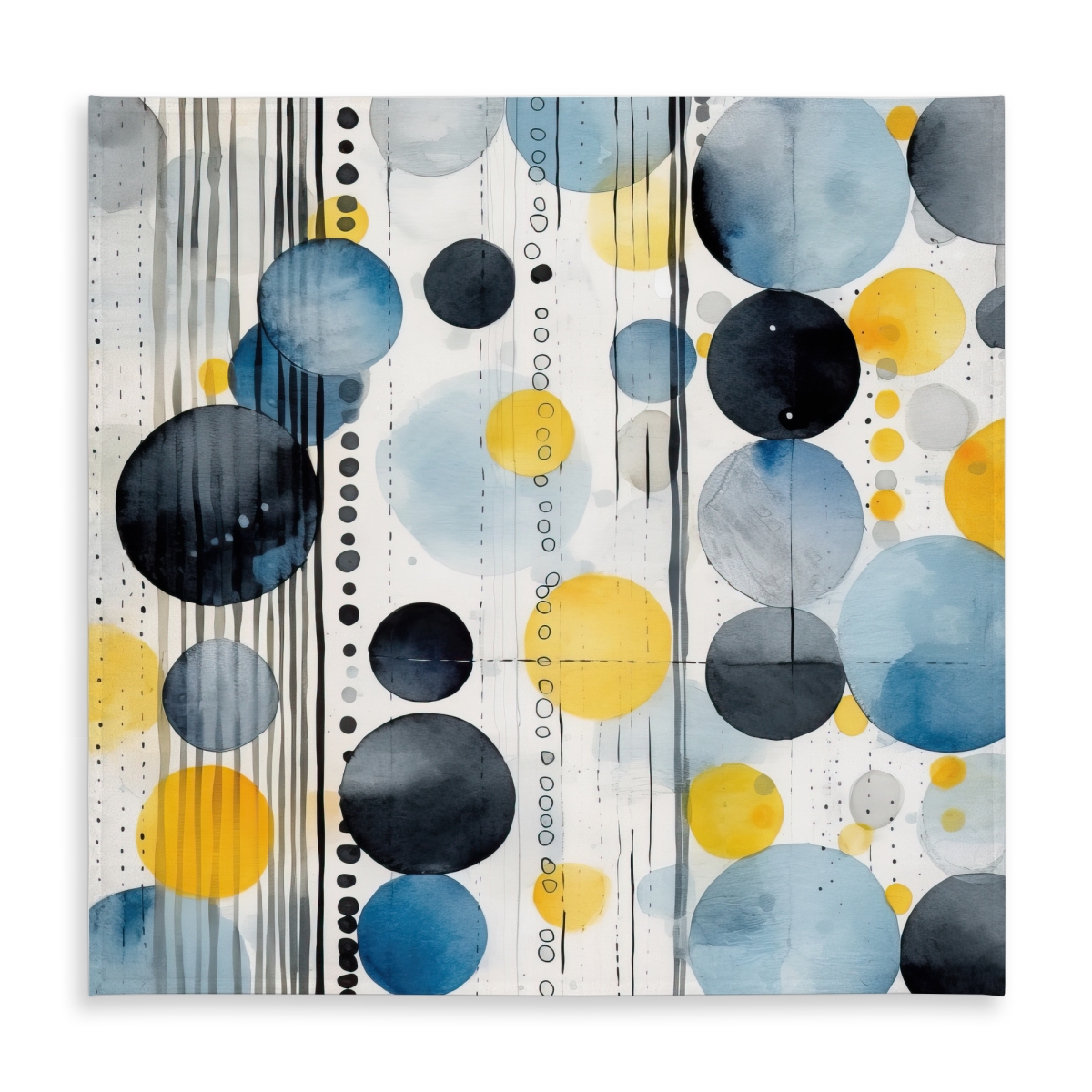 Picture of Begin Home Decor C1TC5858YFMWJG 58 x 58 in. Oceanic Bubbles Abstract Tablecloth - Indoor & Outdoor Decor