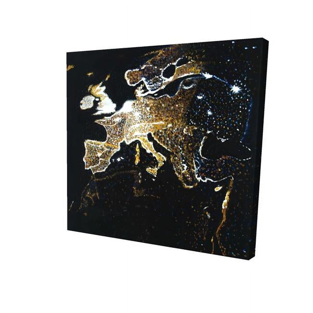 8 x 8 in. European Continent-Print on Canvas