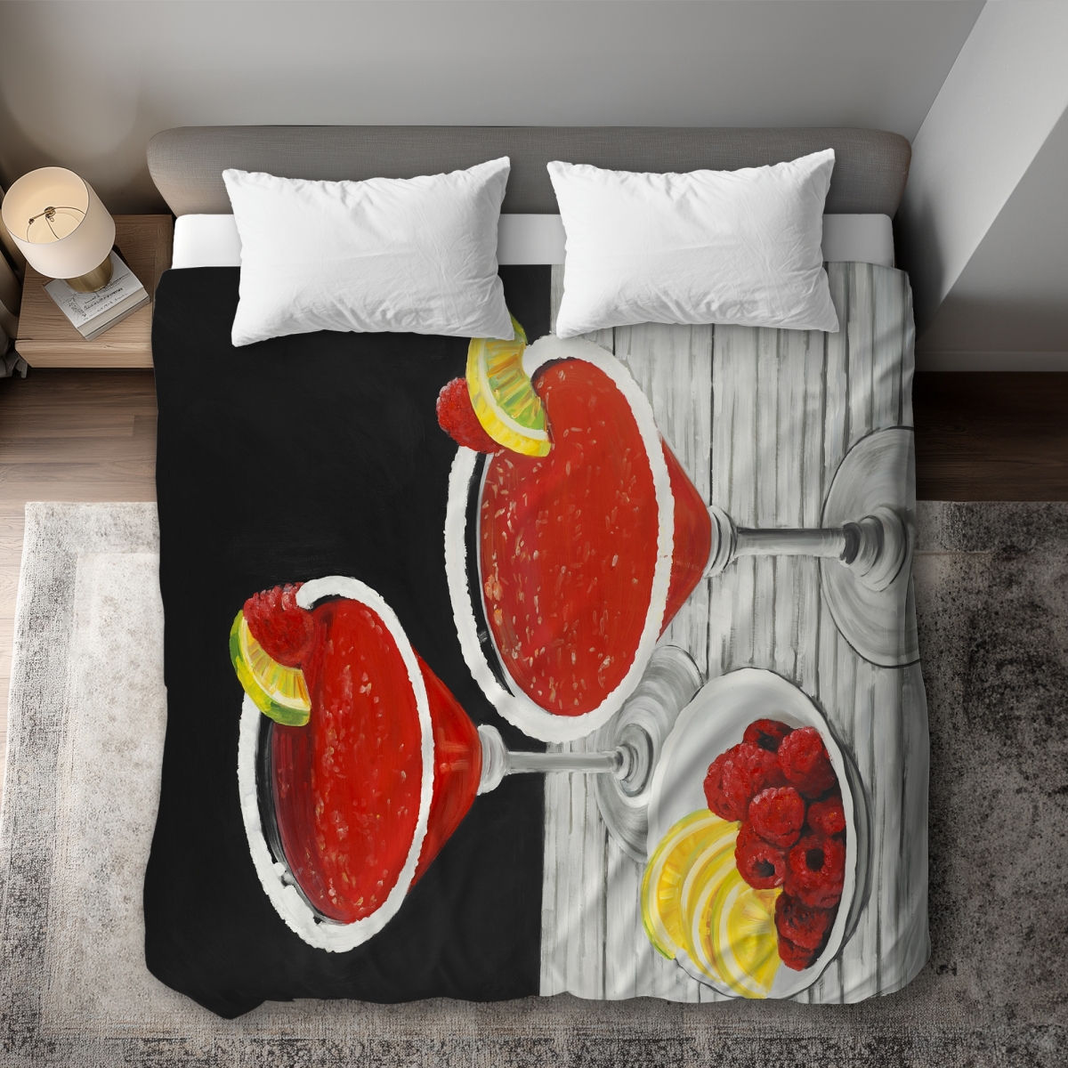 C1DCKSW0E121AO Two Cosmopolitan King Size Duvet Cover - Gastronomy Kitchen Decor