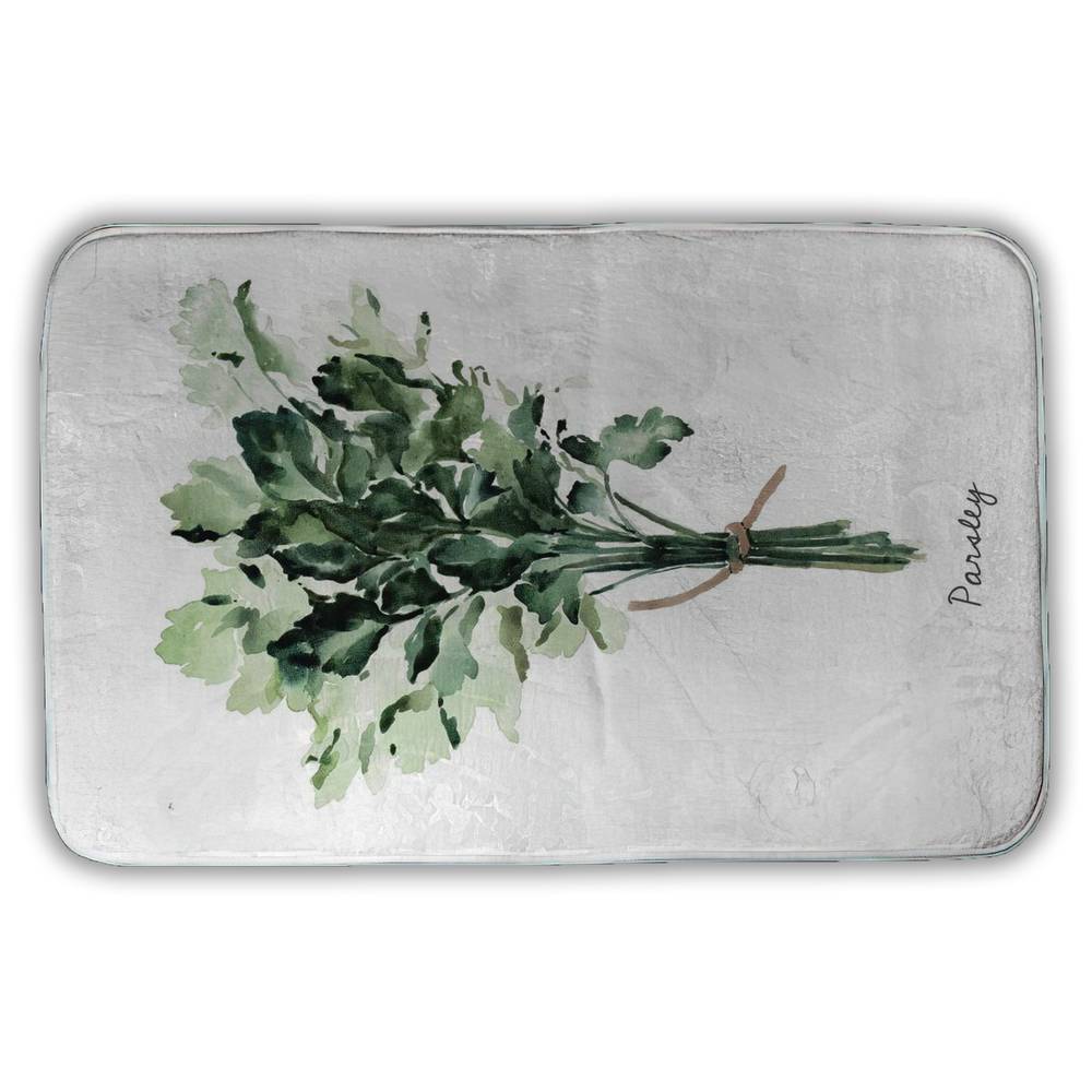 5930-3421-GA93-1 21 x 34 in. Illustrative White Kitchen Bath Mat - Home Decor - Tied Up Persil