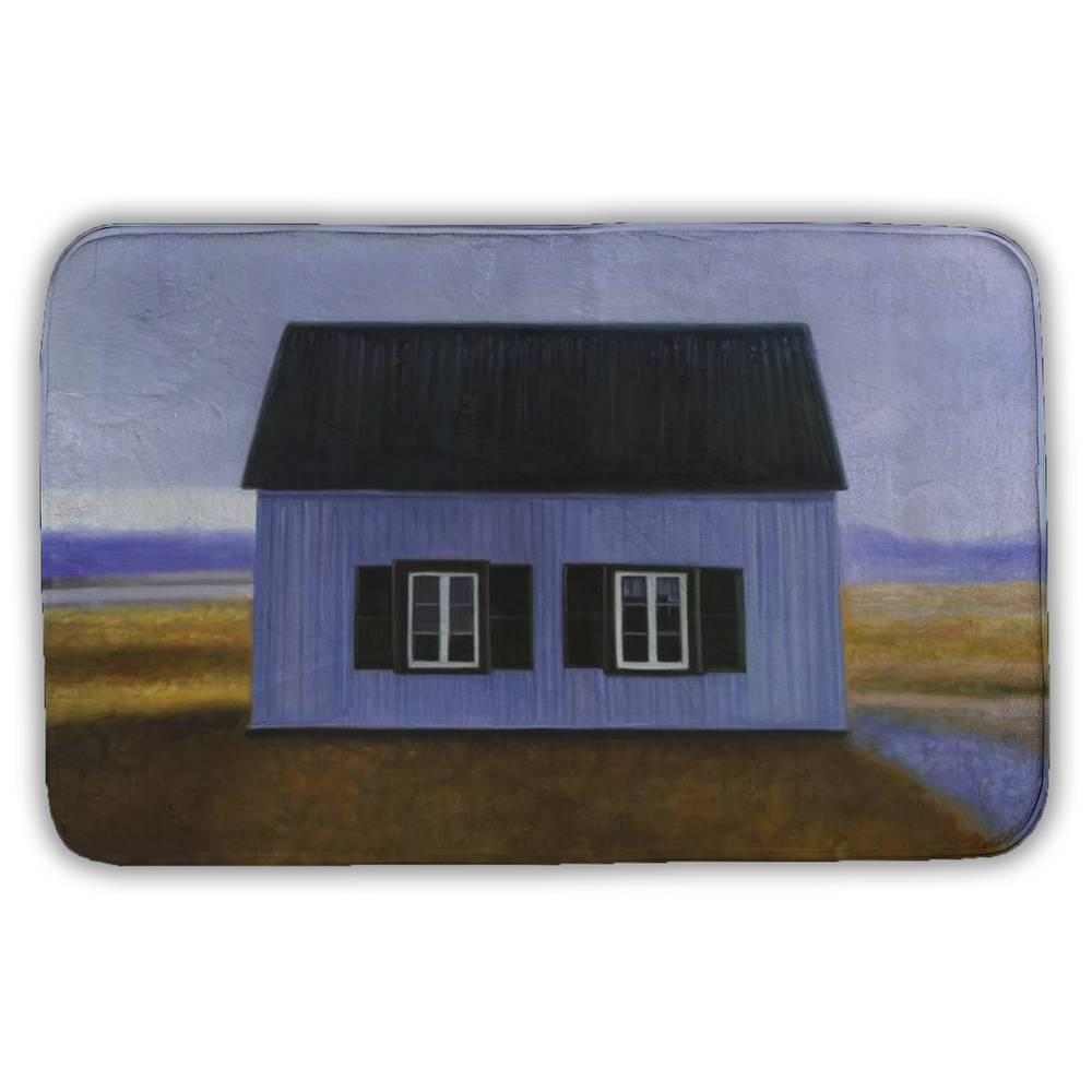 5930-2134-LA177 21 x 34 in. Blue Barn Rustic Bath Mat - Cozy Home Decor Essentials