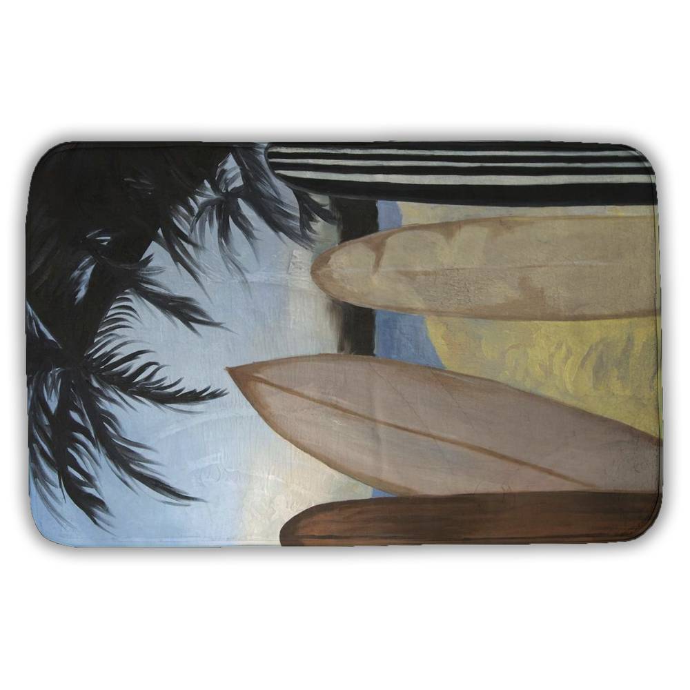 5930-3421-SP61 21 x 34 in. Coastal Hobbies Surfboards Bath Mat - Beach Home Decor