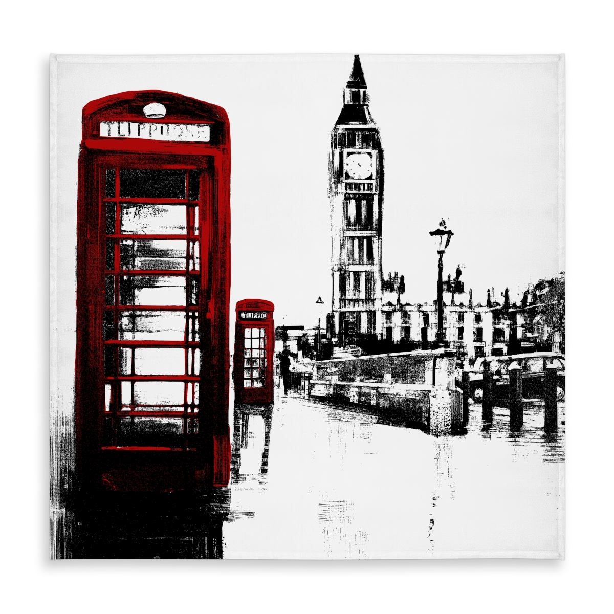 Picture of Begin Home Decor C1TC5858G0VJXQ 58 x 58 in. Industrial Cities Tablecloth - London Decor - Indoor & Outdoor