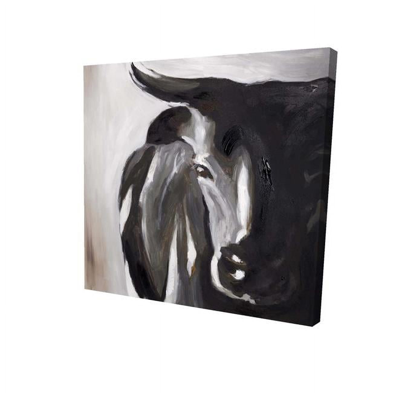 16 x 16 in. Bull Head Closeup-Print on Canvas