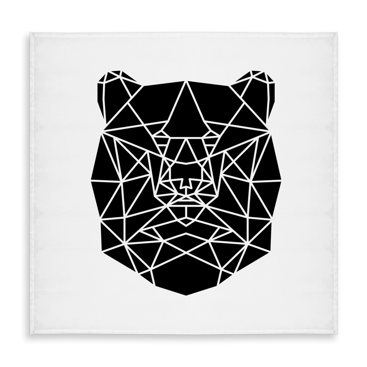 Picture of Begin Home Decor C1TC58587DOU2V 58 x 58 in. Geometric Bear Head Tablecloth - Indoor & Outdoor Home Decor
