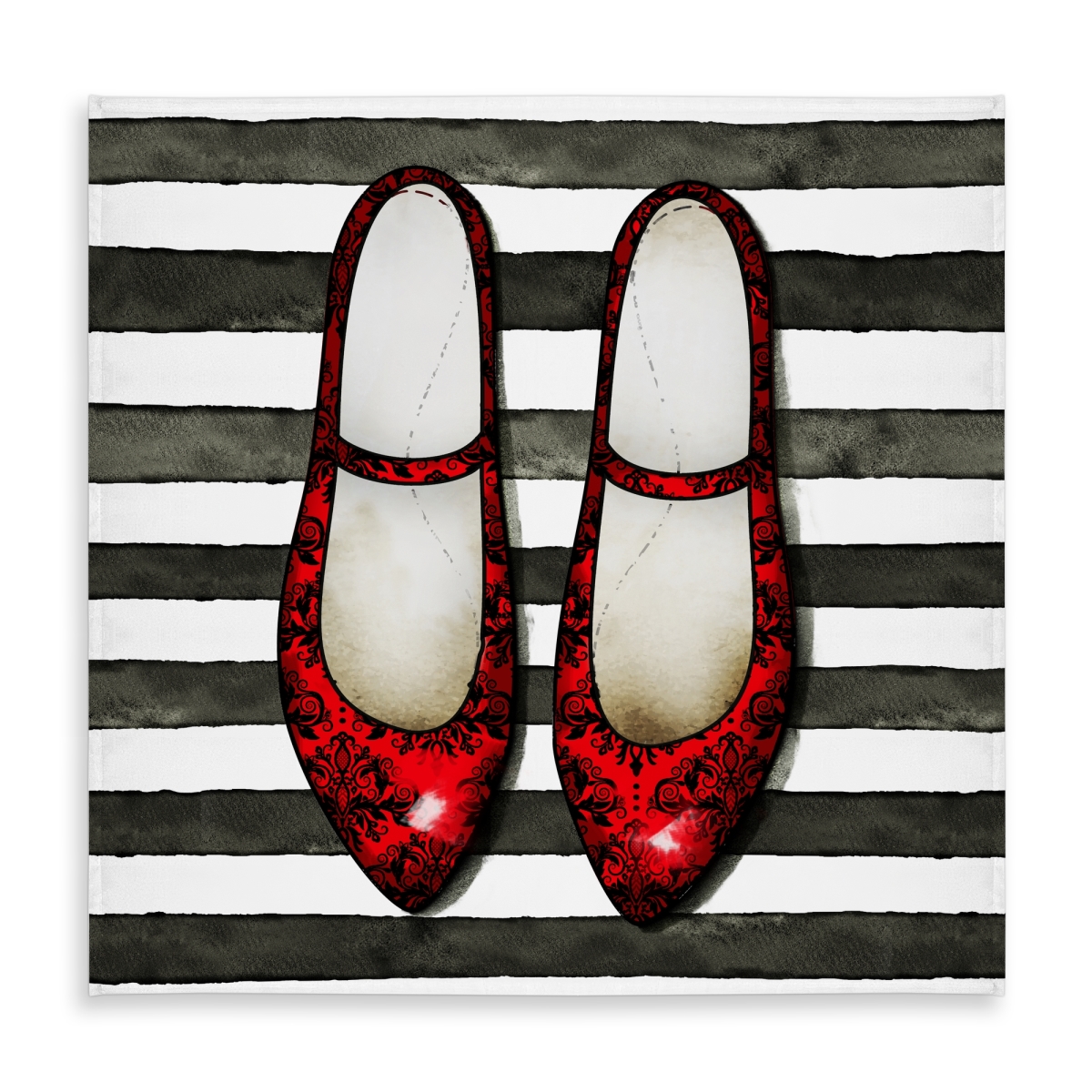 Picture of Begin Home Decor C1TC5858QB5FX2 58 x 58 in. Red Glossy Shoes Tablecloth - Fashion Bedroom Decor