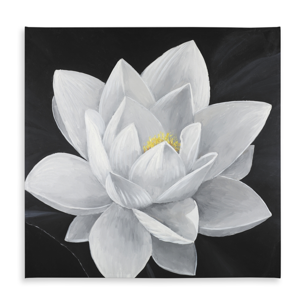 Picture of Begin Home Decor C1TC5858GILRA4 58 x 58 in. Floral White Lotus Tablecloth - Indoor & Outdoor Home Decor