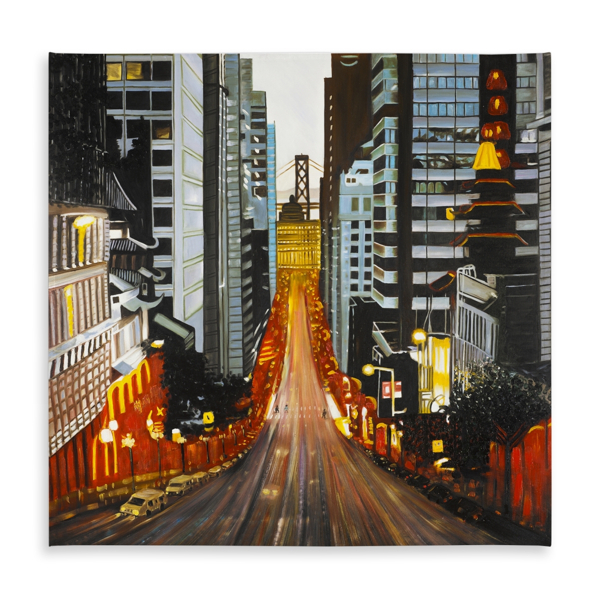 Picture of Begin Home Decor C1TC5858Z9JNKC 58 x 58 in. San Francisco by Night Tablecloth - Indoor & Outdoor Home Decor