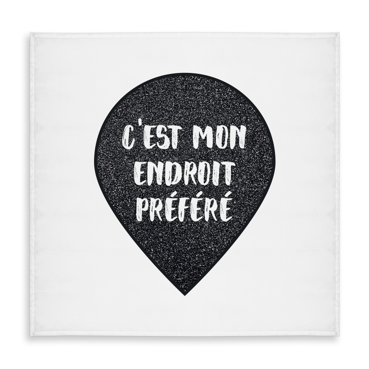 Picture of Begin Home Decor C1TC5858Z9C85D 58 x 58 in. Its My Favorite Spot Tablecloth - Motivational Home Decor