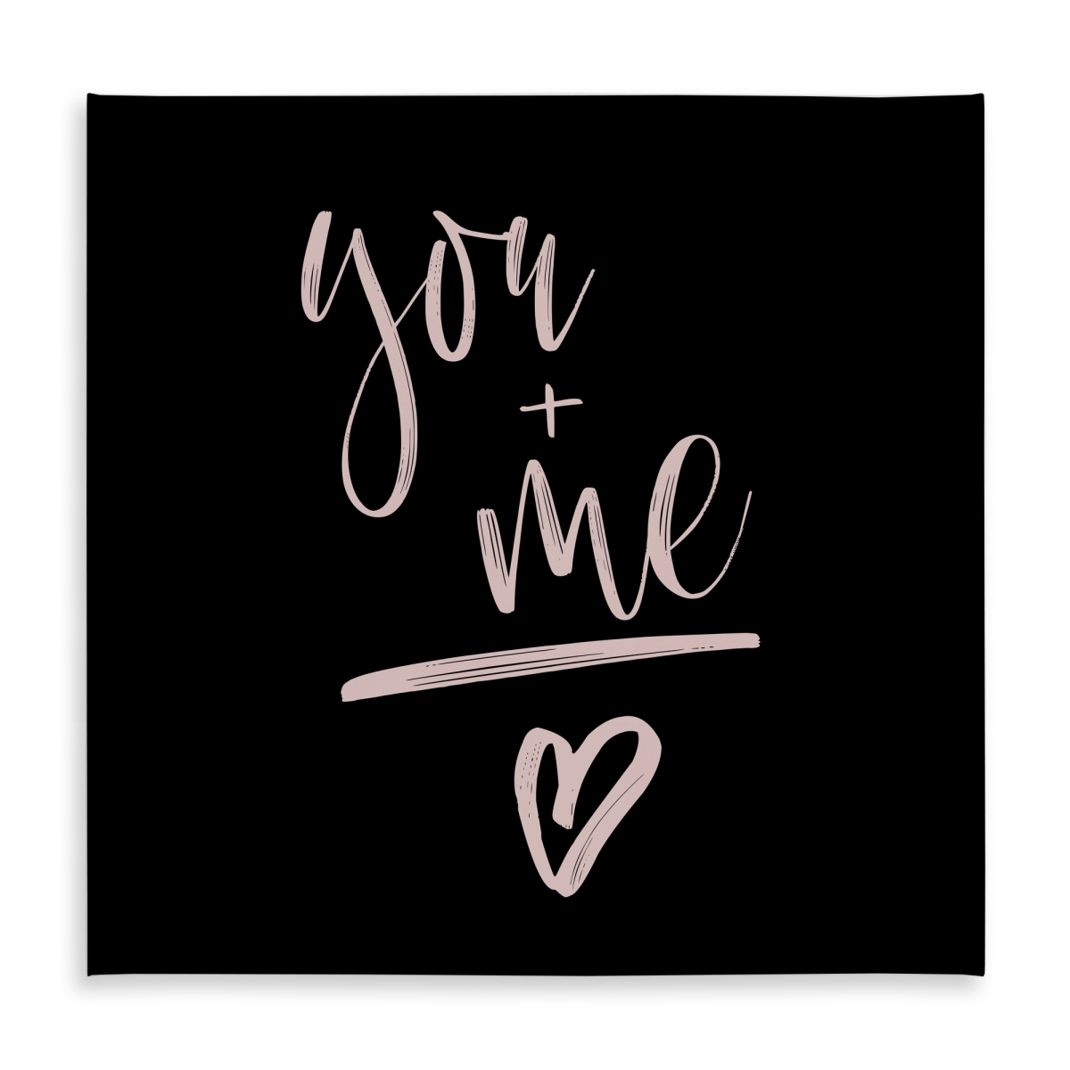 Picture of Begin Home Decor C1TC58587RN0M4 58 x 58 in. Black Bedroom Pattern Tablecloth - You Plus Me Indoor & Outdoor Decor