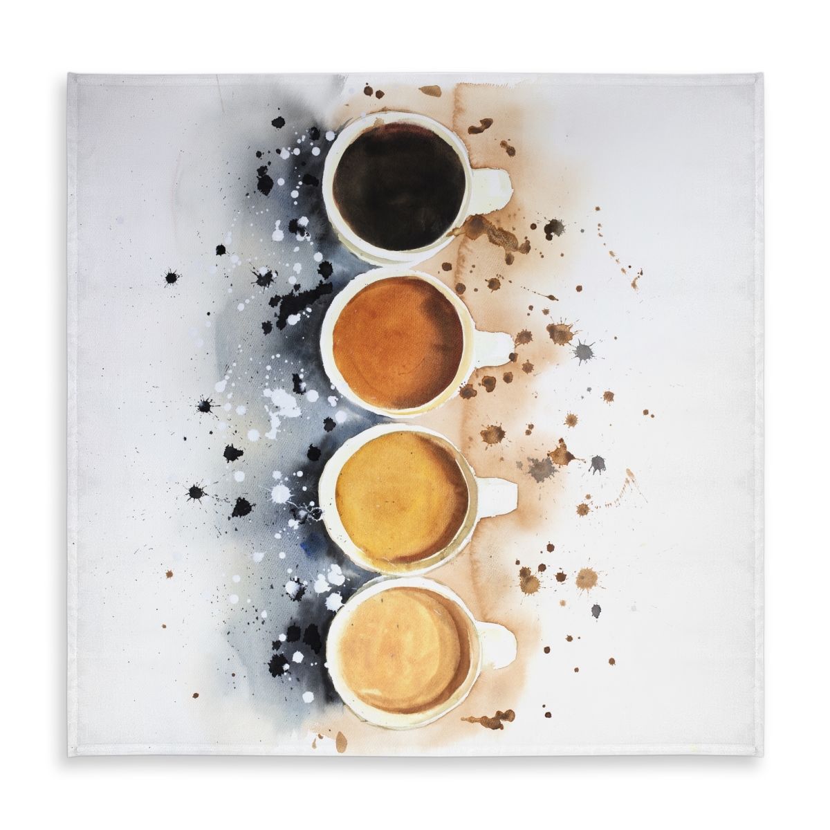 Picture of Begin Home Decor C1TC5858LFPB98 58 x 58 in. Four Cups of Coffee Tablecloth - Indoor & Outdoor Home Decor