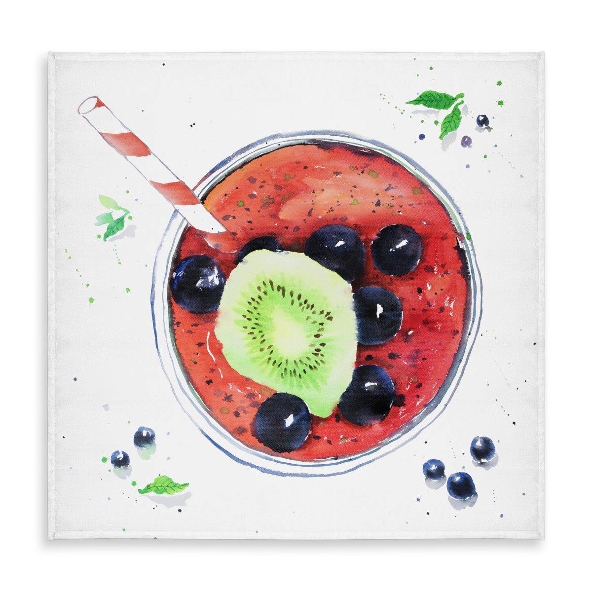 Picture of Begin Home Decor C1TC5858LIO6QB 58 x 58 in. Berry Smoothies Tablecloth - Indoor & Outdoor Home Decor