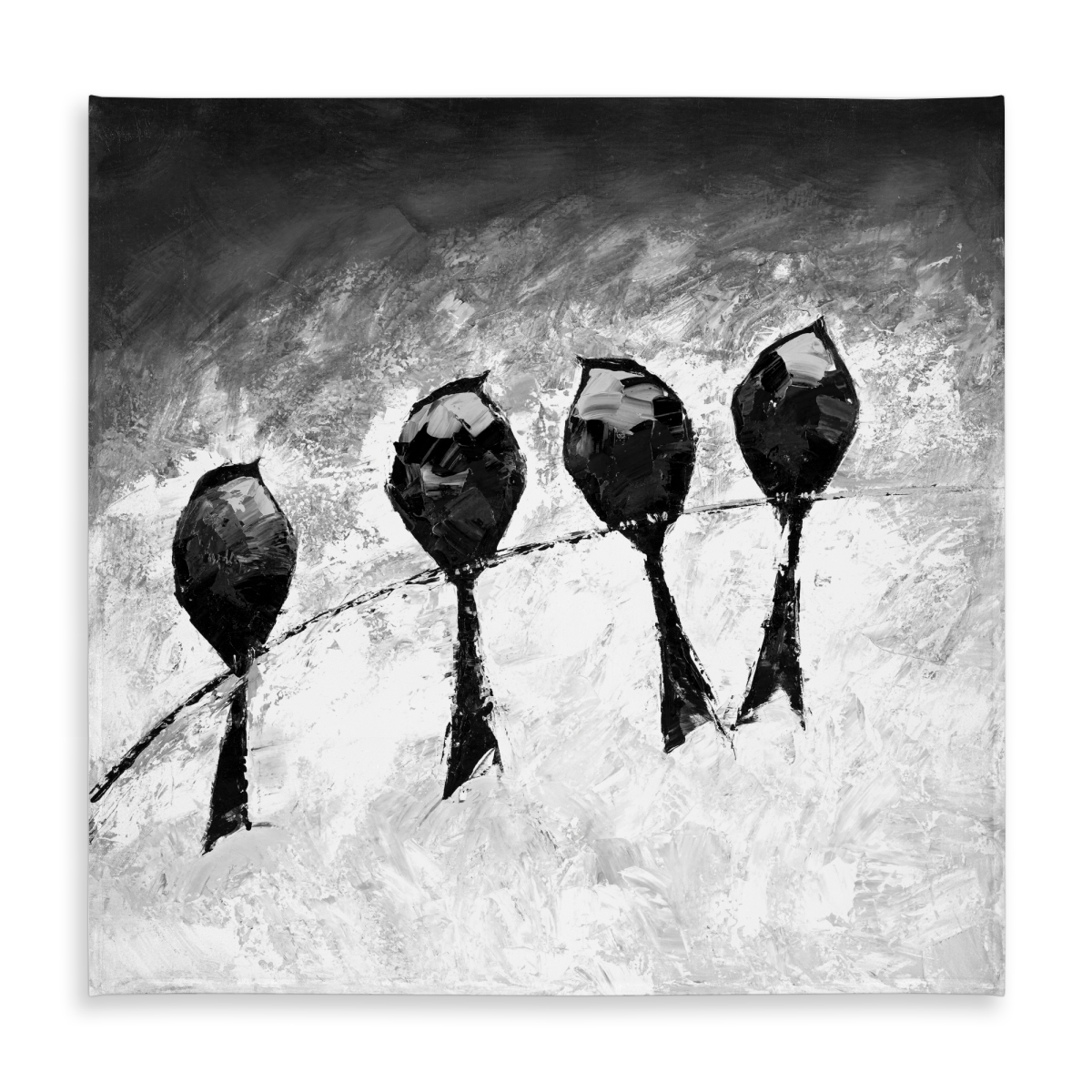 Picture of Begin Home Decor C1TC5858EU59AE 58 x 58 in. Four Birds Perched Tablecloth - Indoor & Outdoor Home Decor