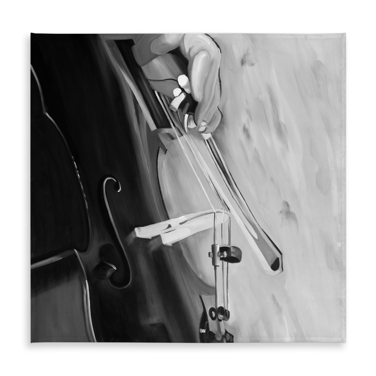 Picture of Begin Home Decor C1TC5858452E2L 58 x 58 in. Musical Monochrome Tablecloth - Musicien Cello Home Decor