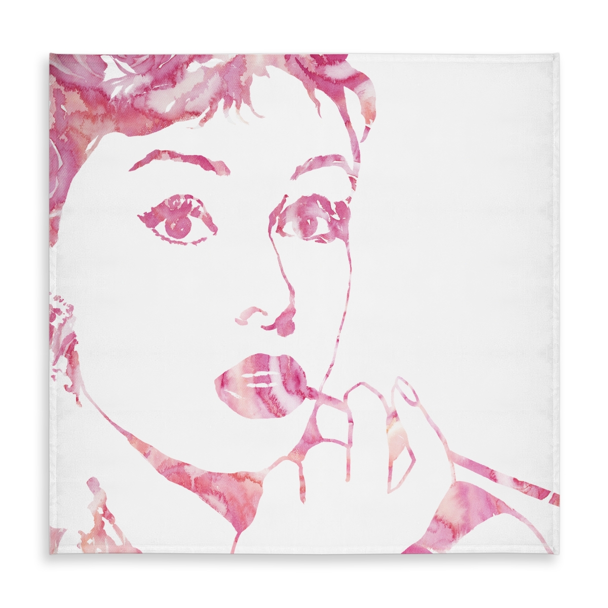 Picture of Begin Home Decor C1TC5858CDFFHY 58 x 58 in. Glamor Audrey Hepburn Tablecloth - Figurative Bedroom Decor