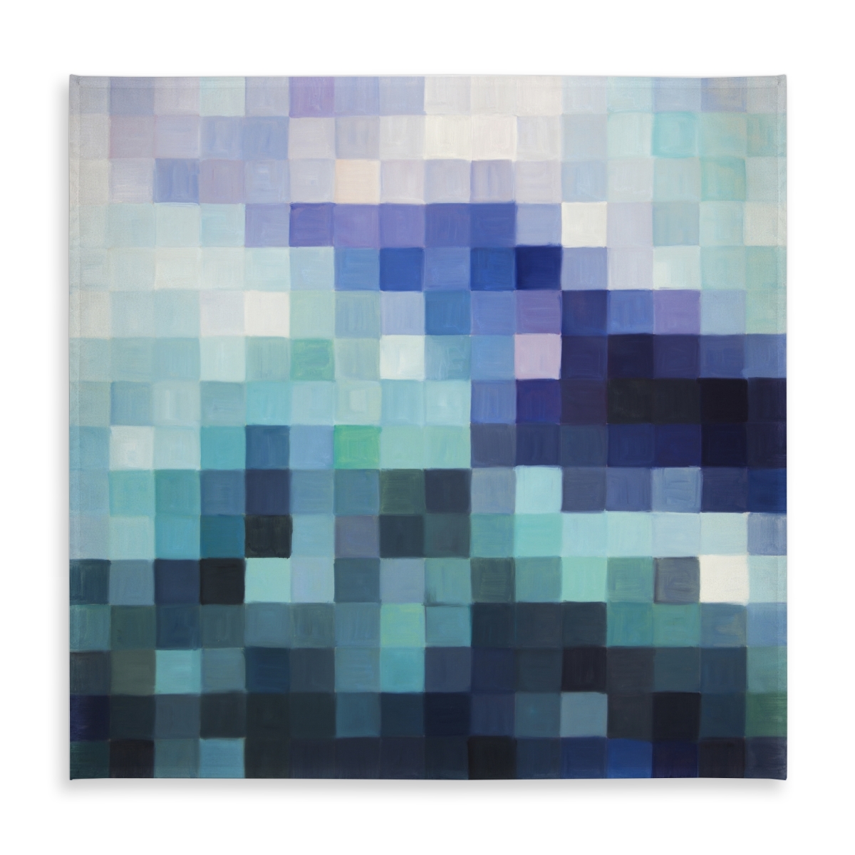 Picture of Begin Home Decor C1TC58580E8I4U 58 x 58 in. Blue Abstract Tablecloth - Pixelized Landscape Home Decor