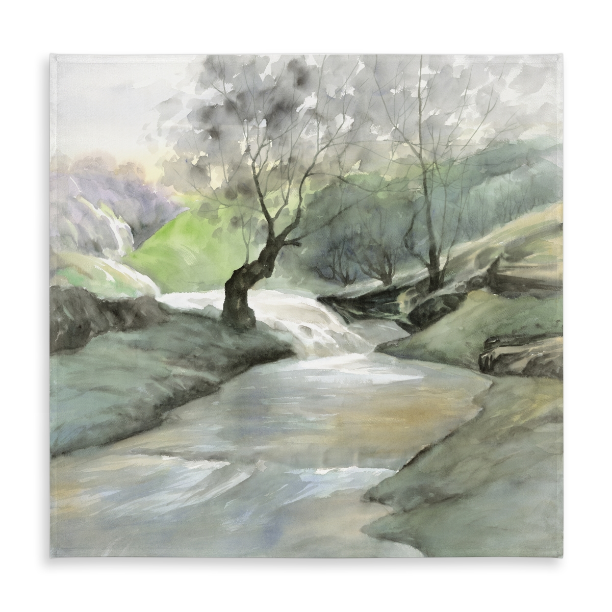 Picture of Begin Home Decor C1TC5858A6BJ02 58 x 58 in. Oasis of Relaxation Green Trees Tablecloth - Indoor & Outdoor Decor
